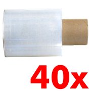 Mini Stretchfolie transparent 40 Stk. Ø38mm, Breite 100mm, Länge 150m, Dicke 35µm