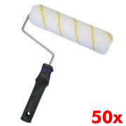 SOLID Polyester Vorstrichwalzen inkl. Bügel Breite 25 cm, 12mm Flor, 50 Stk. / Karton